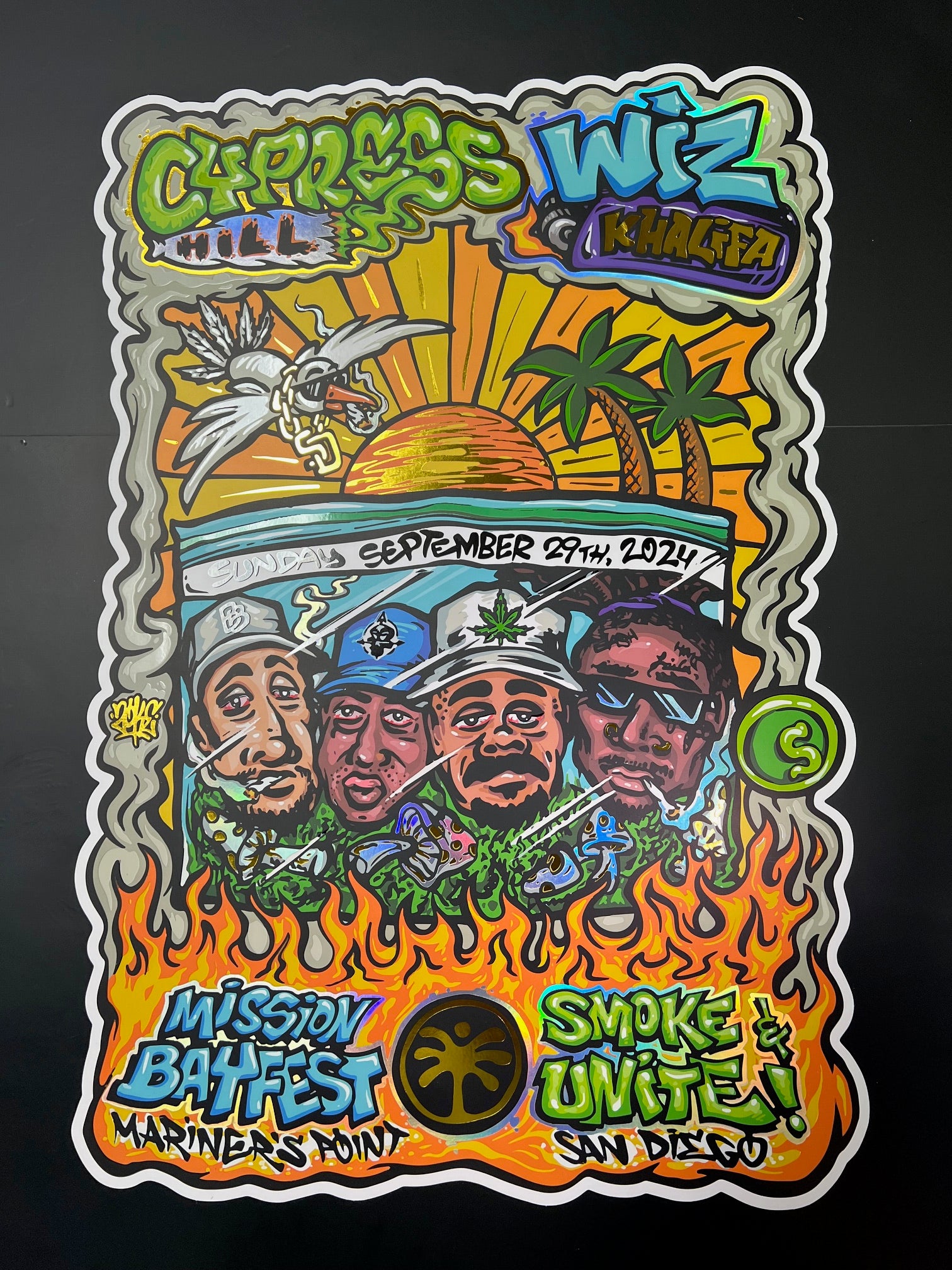 BAYFEST POSTER : CYPRESS HILL & WIZ KHALIFA