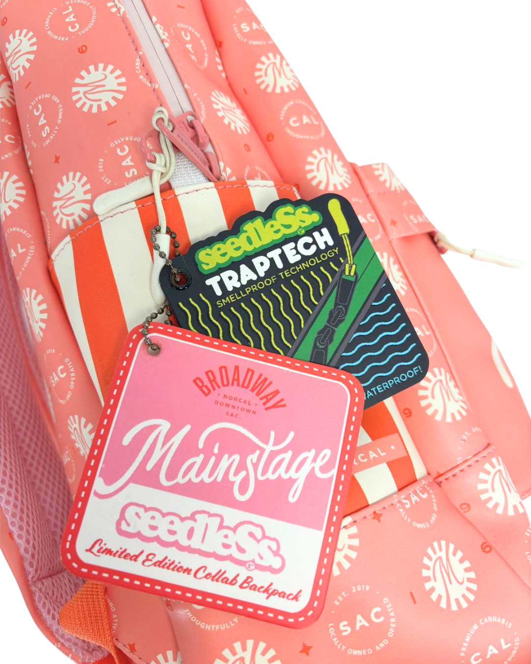 seedleSs. x Mainstage : Smellproof backack : Pink