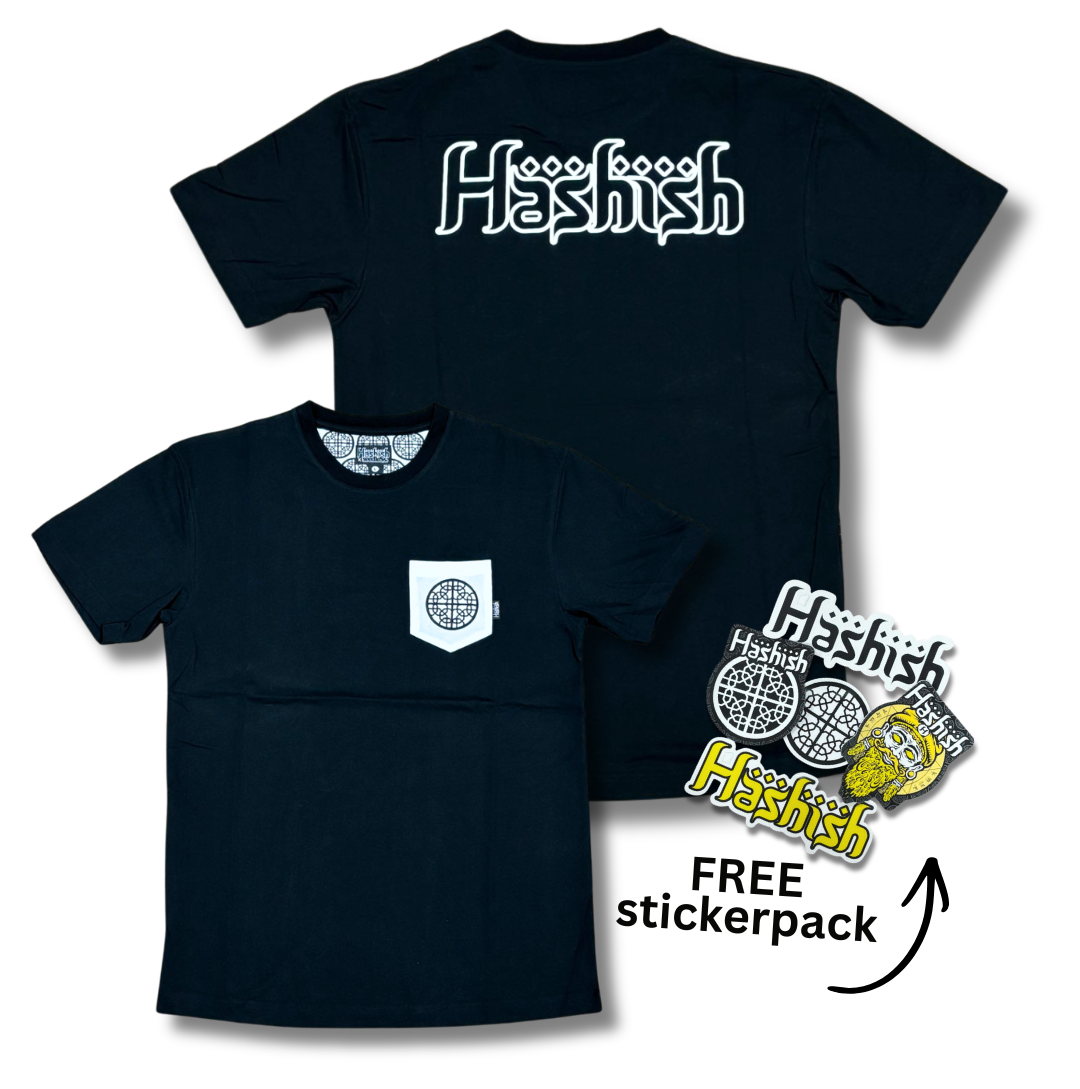 Pocket Tee : seedleSs. x Hashish : Black