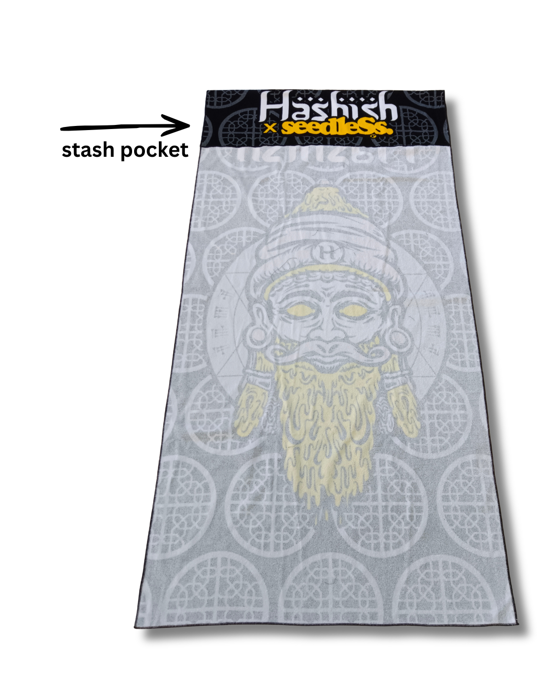 Stash Towel : Hashish : Black