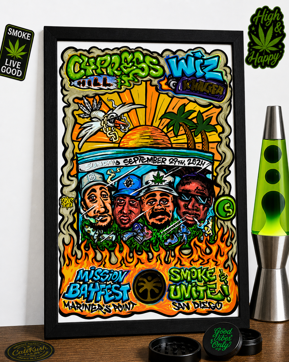 BAYFEST POSTER : CYPRESS HILL & WIZ KHALIFA