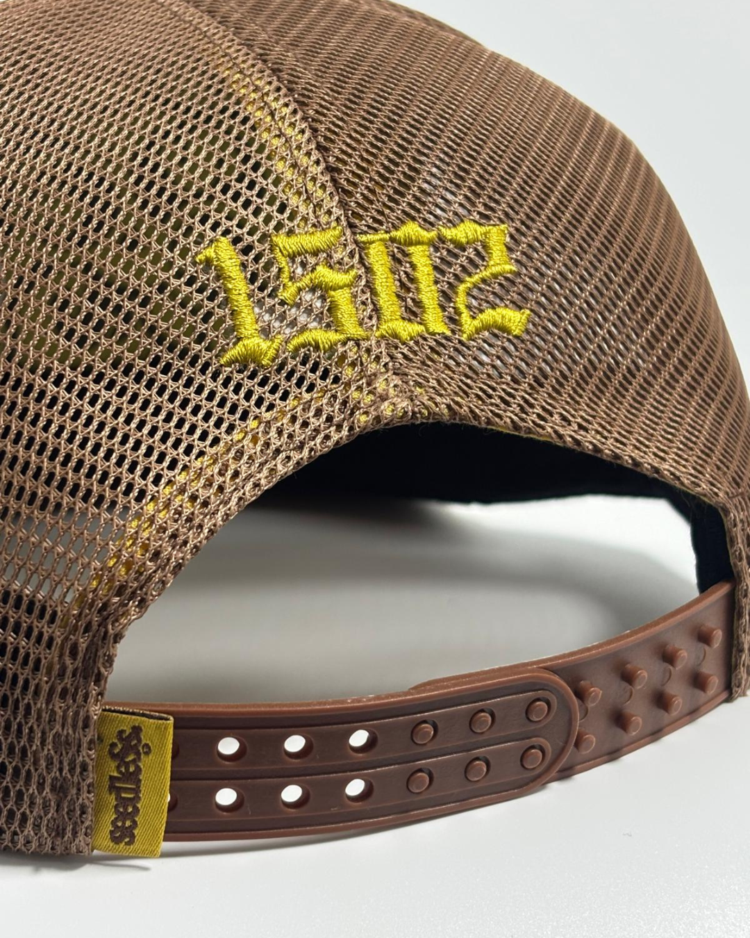 Mesh Snapback : OB Monogram : Mustard/Brown