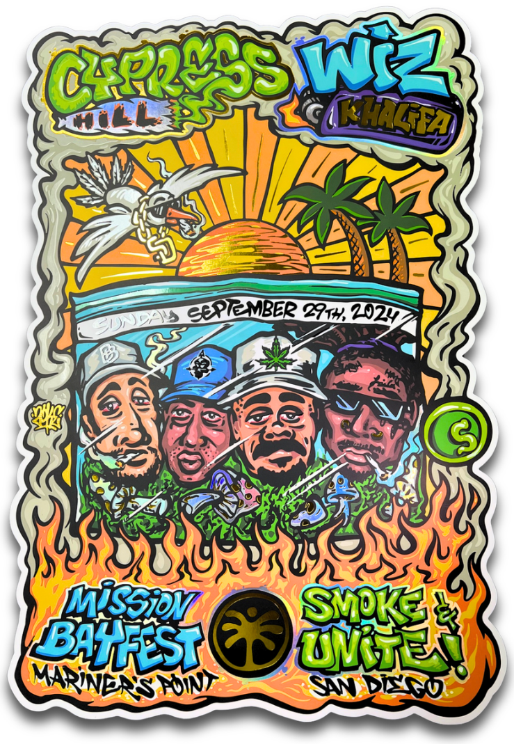 BAYFEST POSTER : CYPRESS HILL & WIZ KHALIFA
