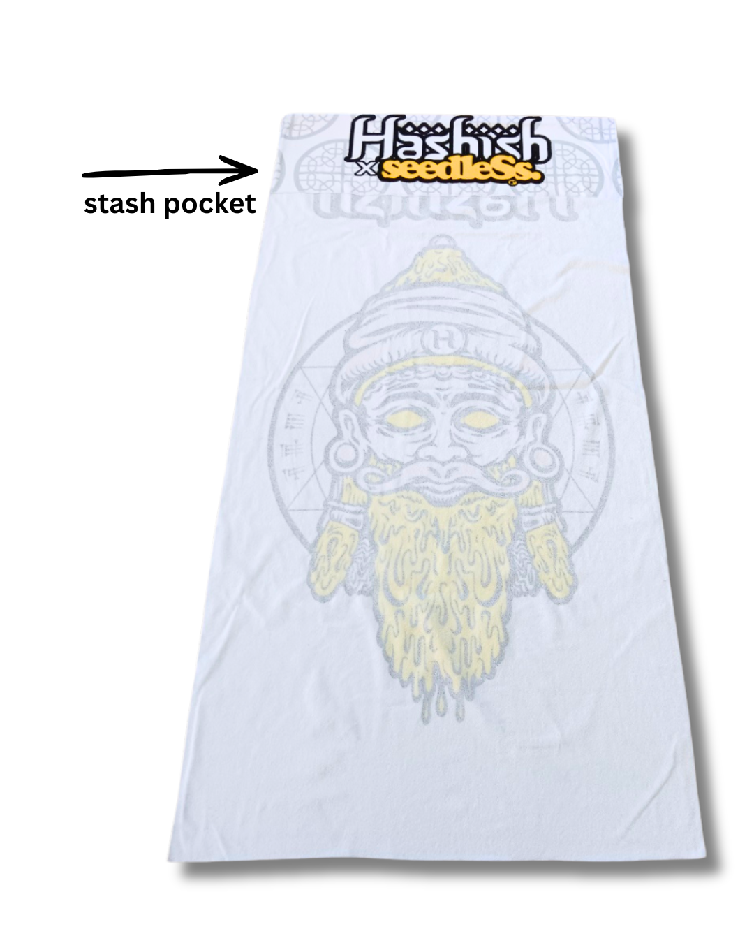 Stash Towel : Hashish : White
