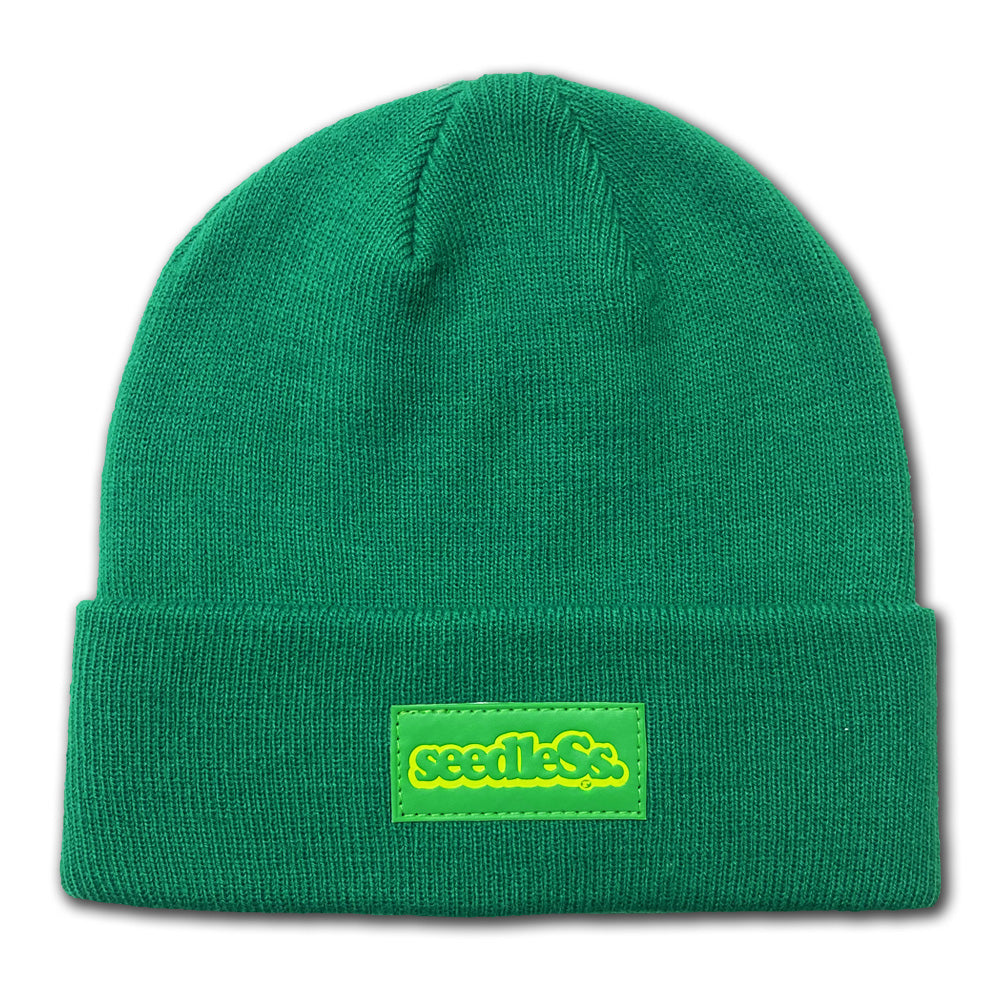 Beanie : Green Patch : Kelly